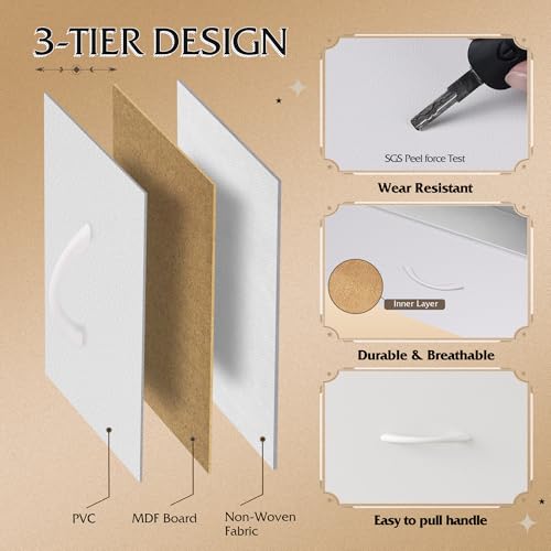 Dresser for Bedroom with 6 Drawers, White, view 7
