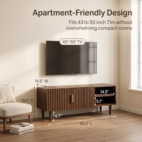 45" Minimalist TV Stand for 43 50 inch TV, view 7