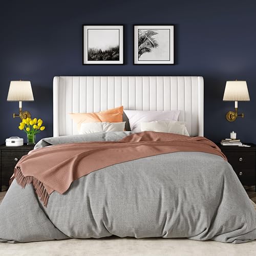 Wingback Bed Frame in White, view 4