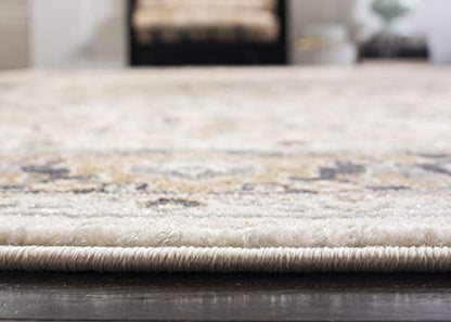 SAFAVIEH Lyndhurst Collection Area Rug - 8' x 10', Cream & Navy, Traditional Oriental Design, Non-Shedding & Easy Care, Ideal for High Traffic Areas in Living Room, Bedroom (LNH334K)
