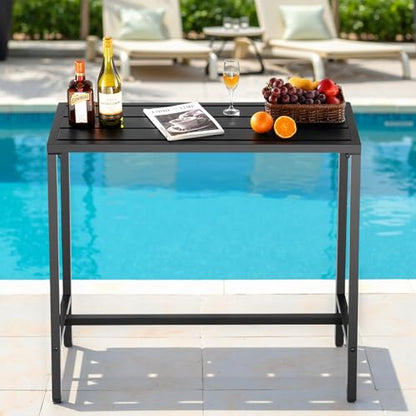 Outdoor Bar Table, 39.4 x 15 in Patio Bar Table, view 3