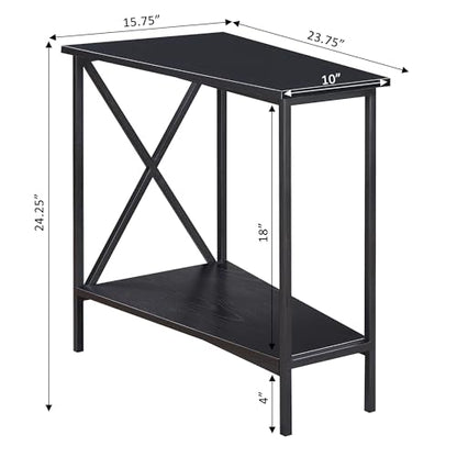 Tucson Wedge End Table, Black