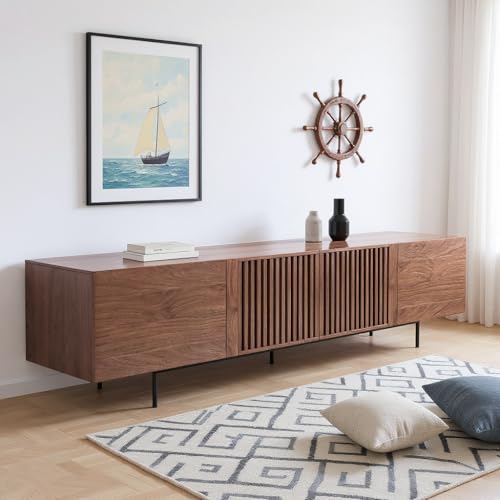 94.48" Mid Century Modern TV Stand for TVs up to 70"-90", view 2