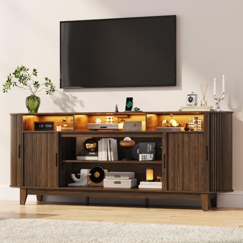 80" Mid Century Modern TV Stand for Living Room, view 2