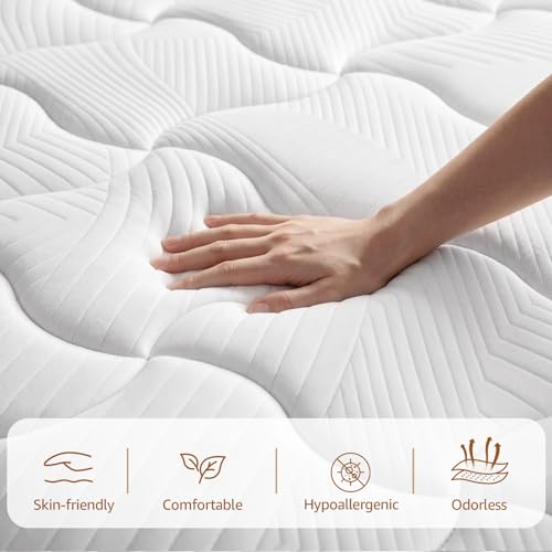 Twin Size Mattress 10 Inch, Medium Firm Hybrid Twin Mattress in a Box, view 7