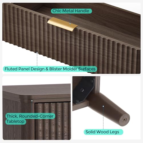 Fluted 9 Drawer Dresser for Bedroom, view 7
