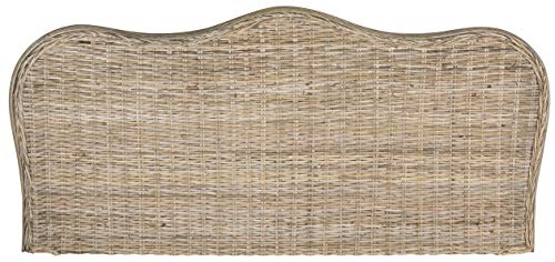 SAFAVIEH Furniture, Imelda Rattan Full Headboard, Grey, Rattan, view 2