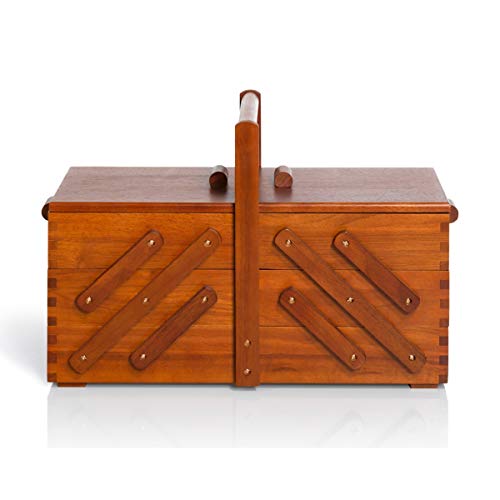 612551 Nähkasten aus dunklem Holz, Workers, Dark Wood, Brown, L