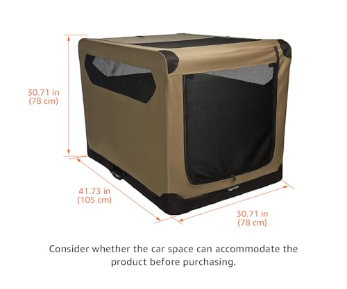 Portable Folding Soft Dog Crate, Double Door, Collapsible Travel Kennel, view 3