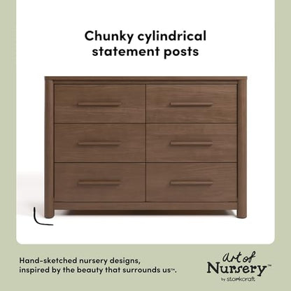Malta 6 Drawer Dresser, Hazelnut, view 5