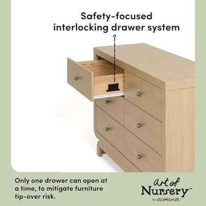 Santorini 6 Drawer Double Dresser, Driftwood, view 7