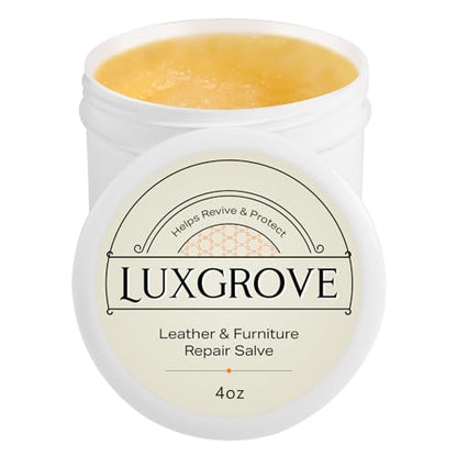 ® Leather & Furniture Repair Salve- Polisher, Leather Cleaner & Conditioner to Soften, Protect & Restore Leathercraft, Leathers Soap for Car Seat, Couch, Shoe, Purse, Boot & Saddles - 4oz