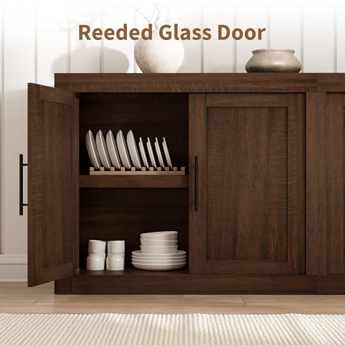 70.8" Sideboard Buffet Cabinet with 4 Doors, view 7