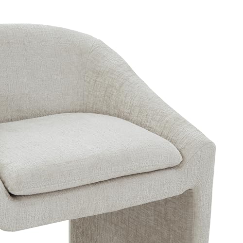 SAFAVIEH Couture Collection Kagan Cream Chenille 27-inch Seat Height Counter Stool (Fully Assembled)
