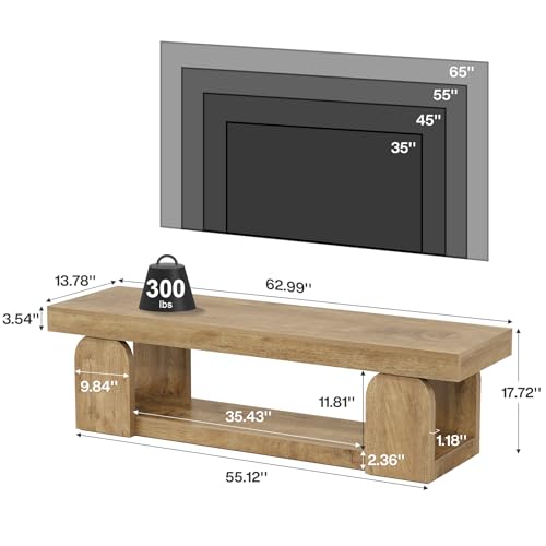 63" TV Stand for TVs up to 65", view 3