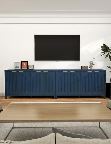 58" Modern Fluted Sideboard Buffet Cabinet with Storage, view 6