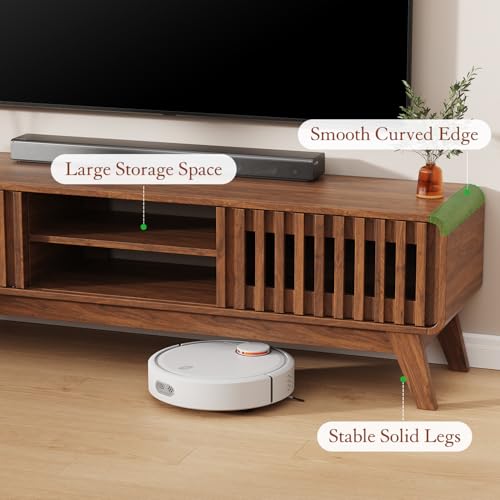 59 Inch Mid Century Modern TV Stand for 65 Inch TV (Walnut), view 5