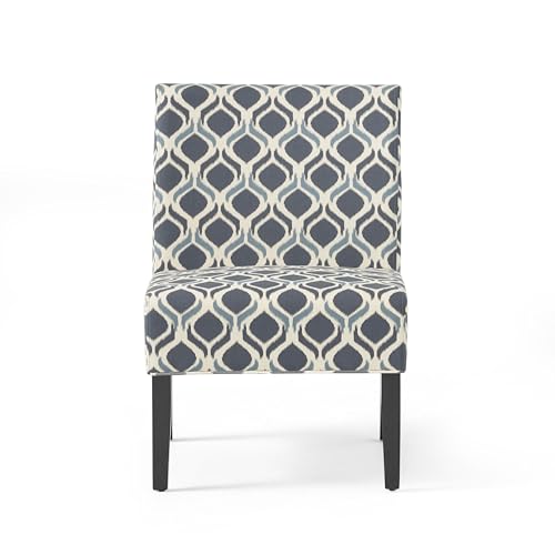 Kassi Fabric Accent Chairs, 2-Pcs Set, Blue / Navy