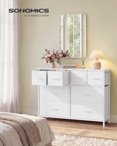 Wide Dresser for Bedroom, 8 Fabric Drawers with Steel Frame, view 3