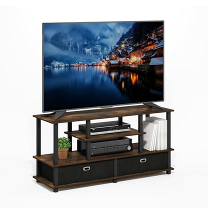 Jaya TV Stand, 4-Tier Toolless Assembly Entertainment Center with Open Shelf, view 6