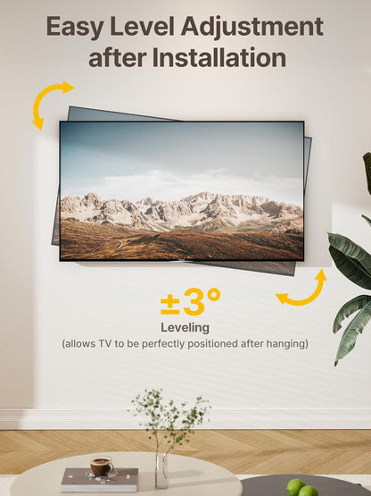 Full Motion TV Wall Mount for 23–65 Inch Flat & Curved Tvs and Monitors, Swivel & Tilt Articulating Bracket, Max VESA 400X400Mm, Holds up to 77 Lbs, Perfect Center Design
