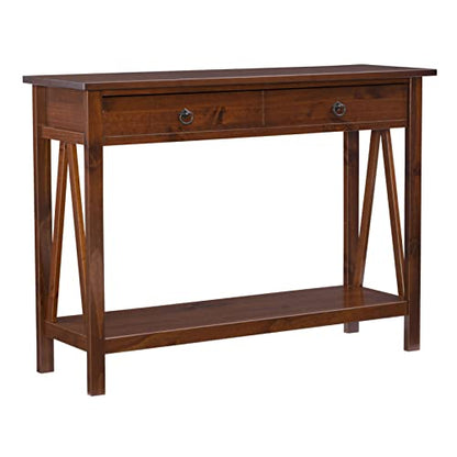 Home Dcor Console Table, 42.01"w x 13.98"d x 30.71"h, Antique Tobacco