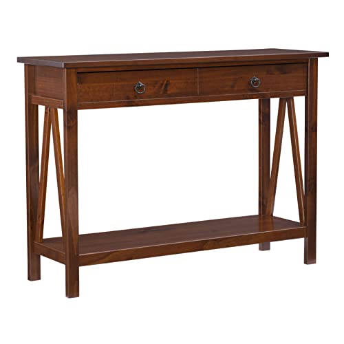 Home Dcor Console Table, 42.01"w x 13.98"d x 30.71"h, Antique Tobacco
