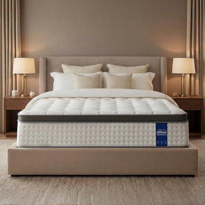 Queen Size Mattress,12 Inch Hybrid Queen Mattress in a Box with Memory Foam and Zoned Support Spring,Motion Isolation,Medium Firm,CertiPUR-US.