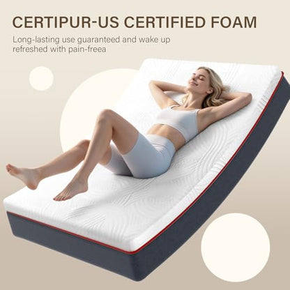 12" Queen Size Mattress in a Box with Memory Foam & Zoned Pocket Coils, view 7