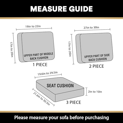 2023 New Trend Multi-Pieces Sofa Covers Velvet Couch (3 Seat Plus 3 Back Cusion Covers) for Cushion Cover Dogs, Machine Washable(Sofa, Taupe), (PART-PDYHRZH-3TAUPE)