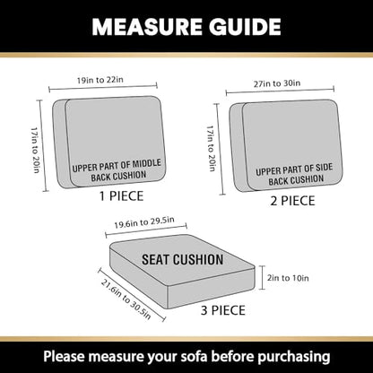2023 New Trend Multi-Pieces Sofa Covers Velvet Couch (3 Seat Plus 3 Back Cusion Covers) for Cushion Cover Dogs, Machine Washable(Sofa, Taupe), (PART-PDYHRZH-3TAUPE)