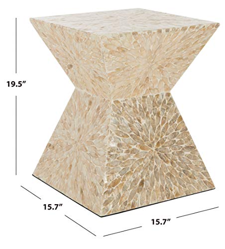 Safavieh Home Collection Calypso Multi Beige Sunburst Mosaic Stool