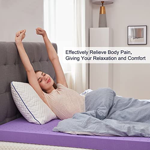 2 Inch Gel Memory Foam Mattress Topper Ventilated Soft Pressure Relieve, view 7