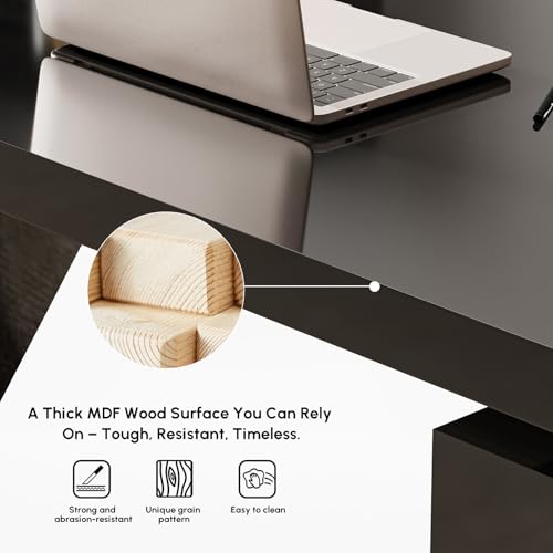 70.9" Modern L-Shape Executive Desk, view 6
