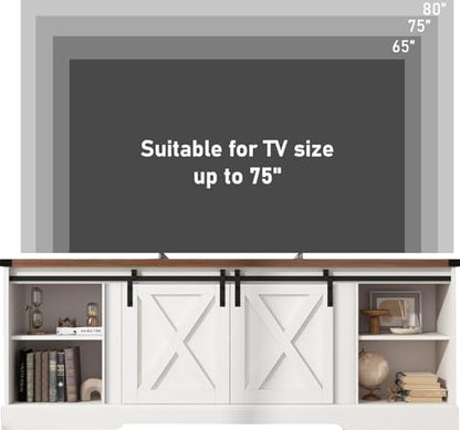 Farmhouse TV Stand for 70/75/80 Inch TV, view 3