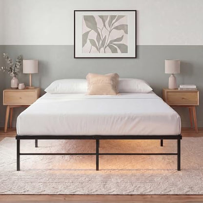 Rumi Heavy Duty Metal Platform Bed Frame, RGB LED Lights, King, view 2
