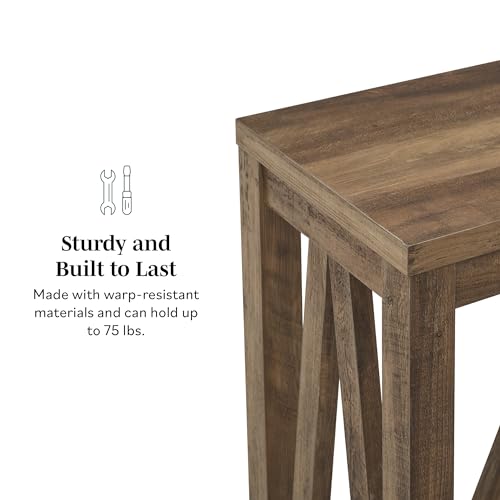 Modern Farmhouse Accent Entryway Table Entry Table Living Room End Table, 52 Inch, Rustic Oak