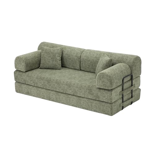 78-Inch Oversized Loveseat Boneless Foam Couch Convertible Mattress Sleeper Bed, view 8