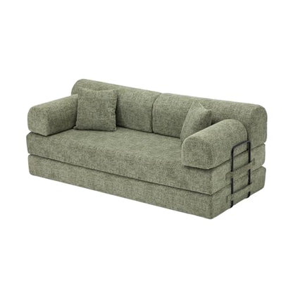 78-Inch Oversized Loveseat Boneless Foam Couch Convertible Mattress Sleeper Bed, view 8