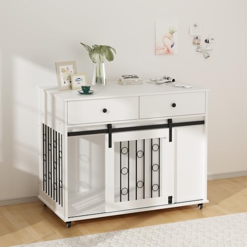 Dog Crate Furniture Wooden Dog Crate Pet Kennel, Dog Cage End Table, view 6