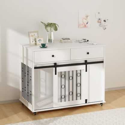 Dog Crate Furniture Wooden Dog Crate Pet Kennel, Dog Cage End Table, view 6