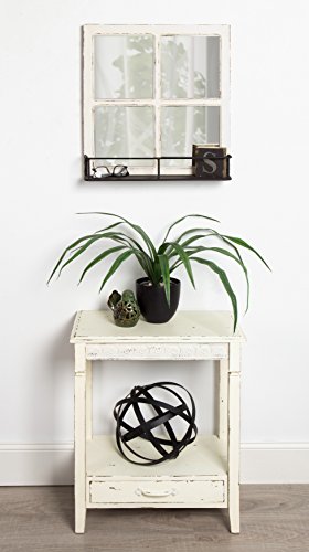 Idabelle Wood Side Table with Drawer, Cream