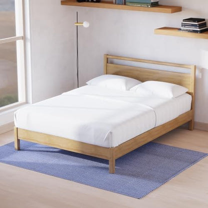 Signature Wood Platform Bed Frame with Headboard, Essential, Noise Free, view 4