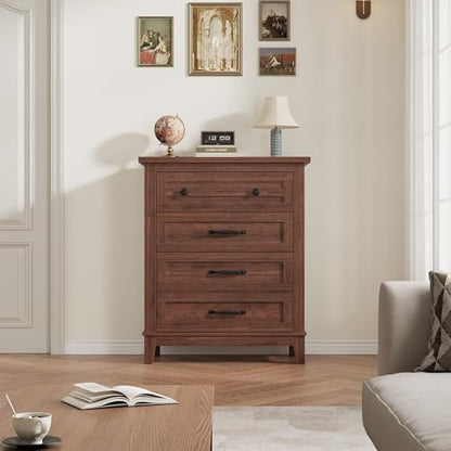 4 Dresser for Bedroom, 34.8 in Tall Vertical Drawer Dresser with Large Storage, view 4