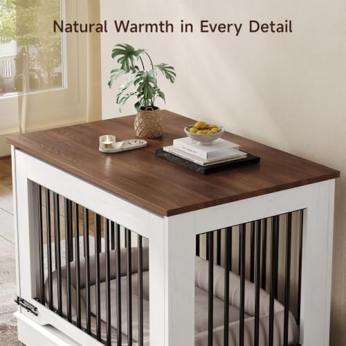 32 Inch Flip-Up Door Dog Crate Furniture for Medium Dogs, view 5