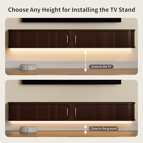 71" Floating TV Stand with Power Outlet for TVs up to 80", view 7
