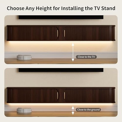 71" Floating TV Stand with Power Outlet for TVs up to 80", view 7