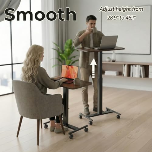 Small Rolling Laptop Standing Desk, view 5