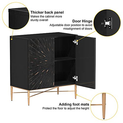 Vintage Wood Storage 2 Door Accent Cabinet