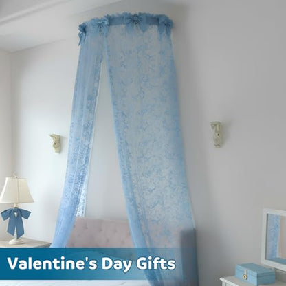 27 Inch DIY Canopy Frame Kit for Rod Pocket Curtains Metal Bed Curtain Kit, view 7